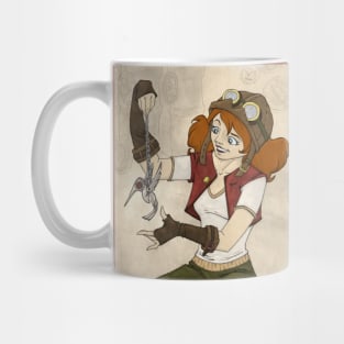 Steampunk Girl Illustration Mug